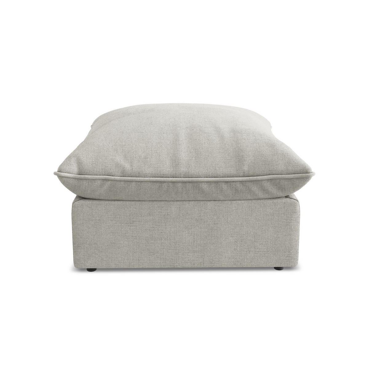POUF Strukturstoff Grau - Hellgrau/Schwarz, Holzwerkstoff/Kunststoff (75/45/75cm) - LaMiaSofa