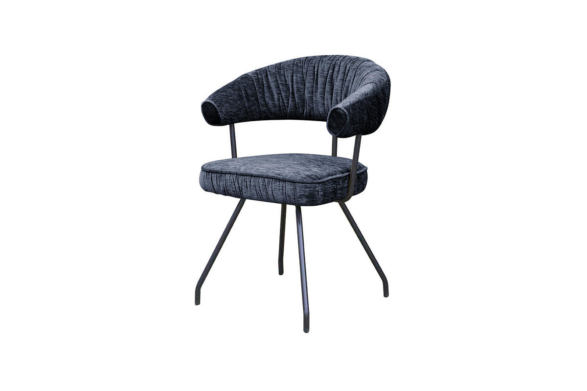 ESSZIMMERSTUHL RUNA Schwarz Webstoff - Schwarz, Kunststoff/Textil (60/82/59cm) - KAWOLA