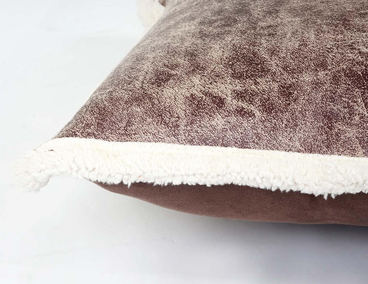 DEKO-KISSEN WILDLEDERIMITAT Braun - Braun, Textil (12/45/45cm) - MCW