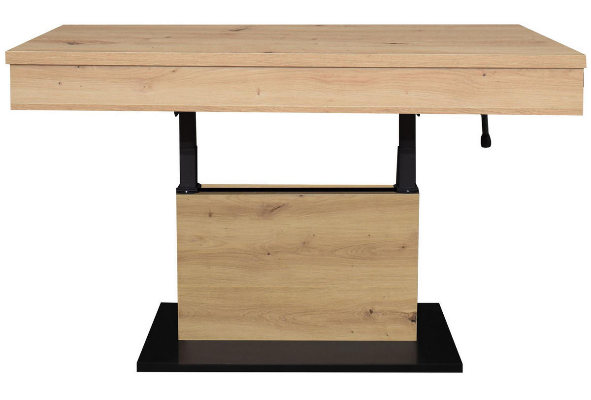 COUCHTISCH Höhenverstellbar Else 1 110x59x60 Holzwerkstoff Asteiche - Schwarz/Eiche Artisan, Holzwerkstoff (110/60/59cm) - 58aufmkessel