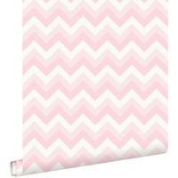 TAPETE Zickzack-Motiv 53 cm x 10.05 m - Pink, Papier (53/0.1cm) - ESTAhome