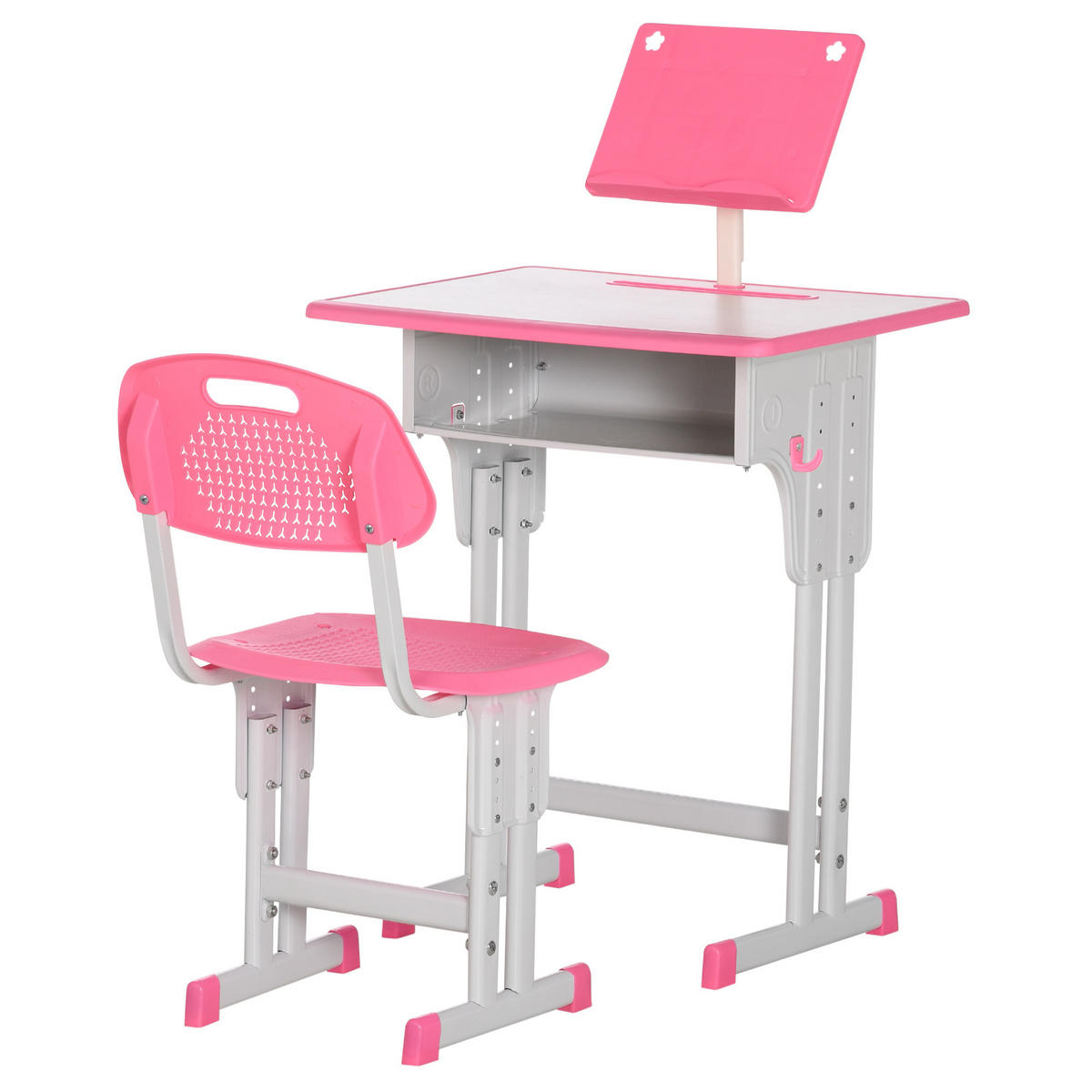 SCHREIBTISCH-SET DE-17547 Rosé - Pink, Kunststoff (60/102/45cm) - ComfortXL