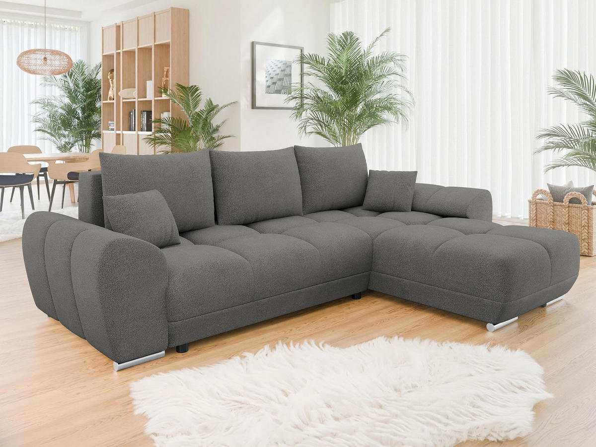 ECKSOFA Logo - Grau, Holz/Kunststoff (291/183cm) - MIRJAN24