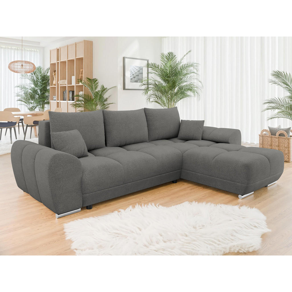 Thumbnail - Mirjan24 Ecksofa, Grau, Textil, Kiefer, 5-Sitzer, L-Form,L-Form, 291x183 cm, Wohnzimmer, Sofas & Couches, Wohnlandschaft...