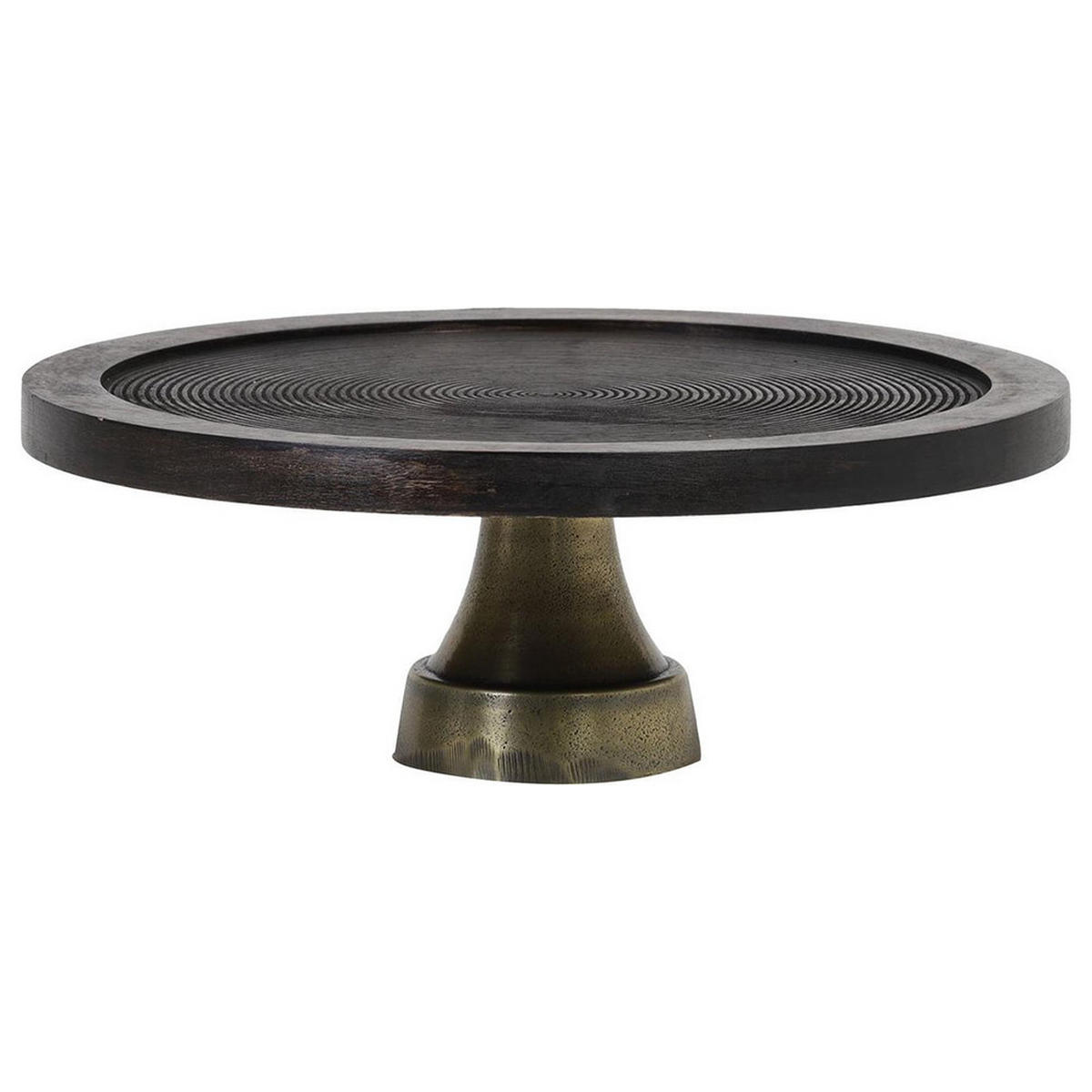 SERVIERPLATTE KAMUDI Ø34x13 Holz-Bronze - Braun, Holz (34/13/34cm) - Light & Living
