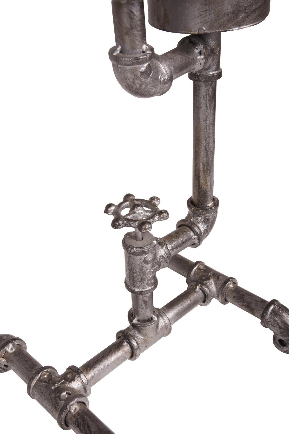 SOLAR-LEUCHTE Celle Stahl Antik-Silber 56,5x21x23cm - Silberfarben, Metall (23/21/56.5cm) - DELUKE