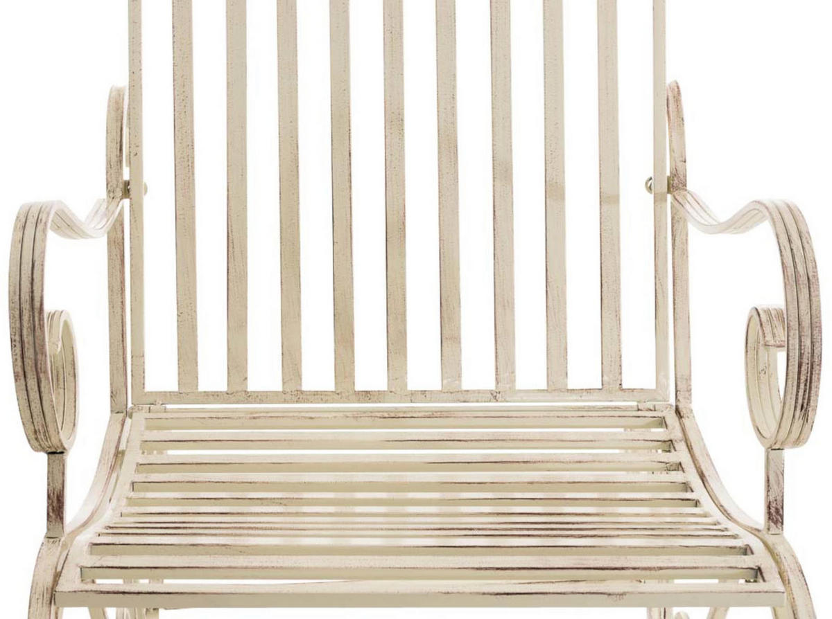 GARTENSCHAUKELSTUHL 2er Set Metall Antik-Creme - Creme, Metall (56/94/90cm) - CLP