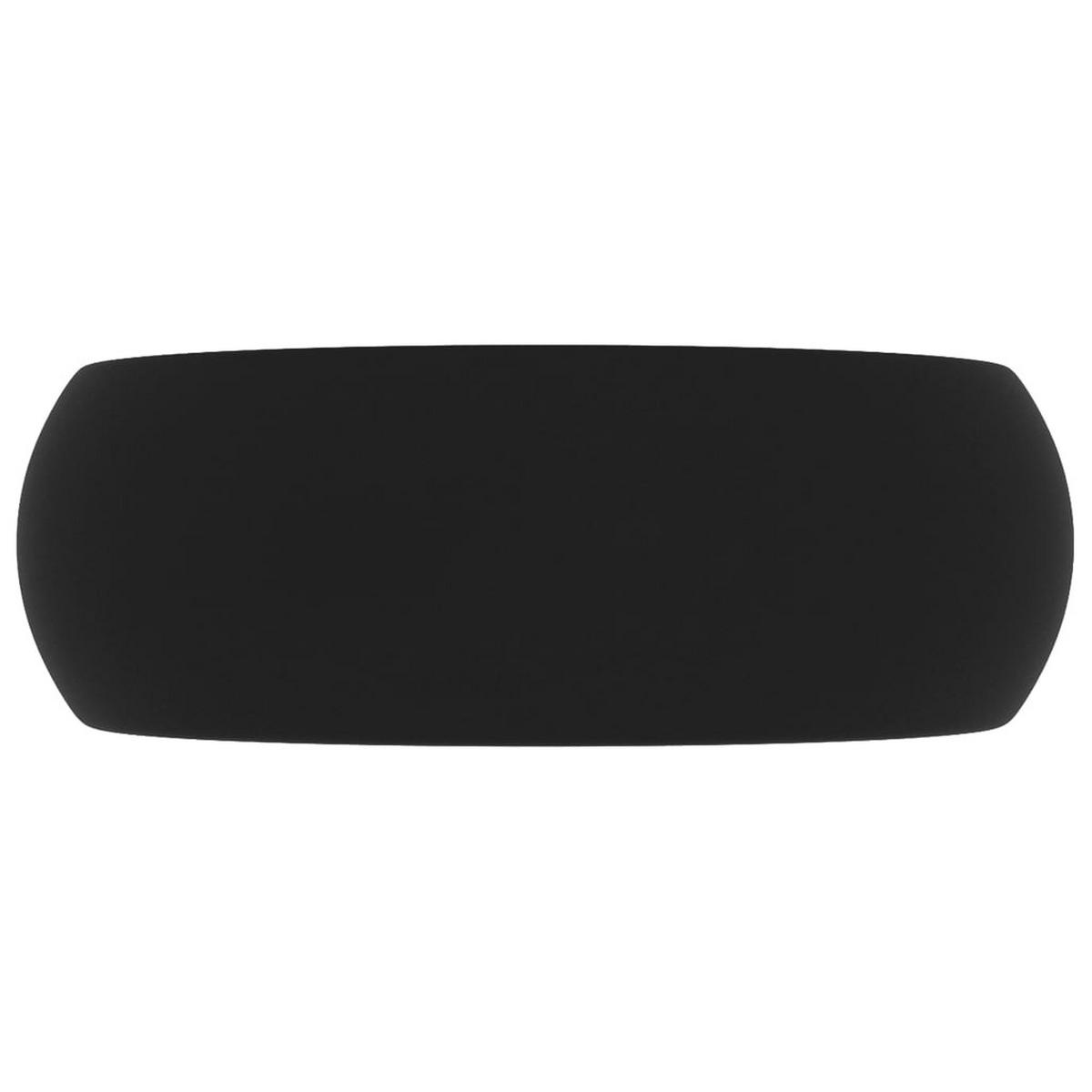 WASCHBECKEN Rund 40/15 cm aus Keramik Schwarz Luxuriös - Schwarz, Keramik (40/15/40cm) - vidaXL