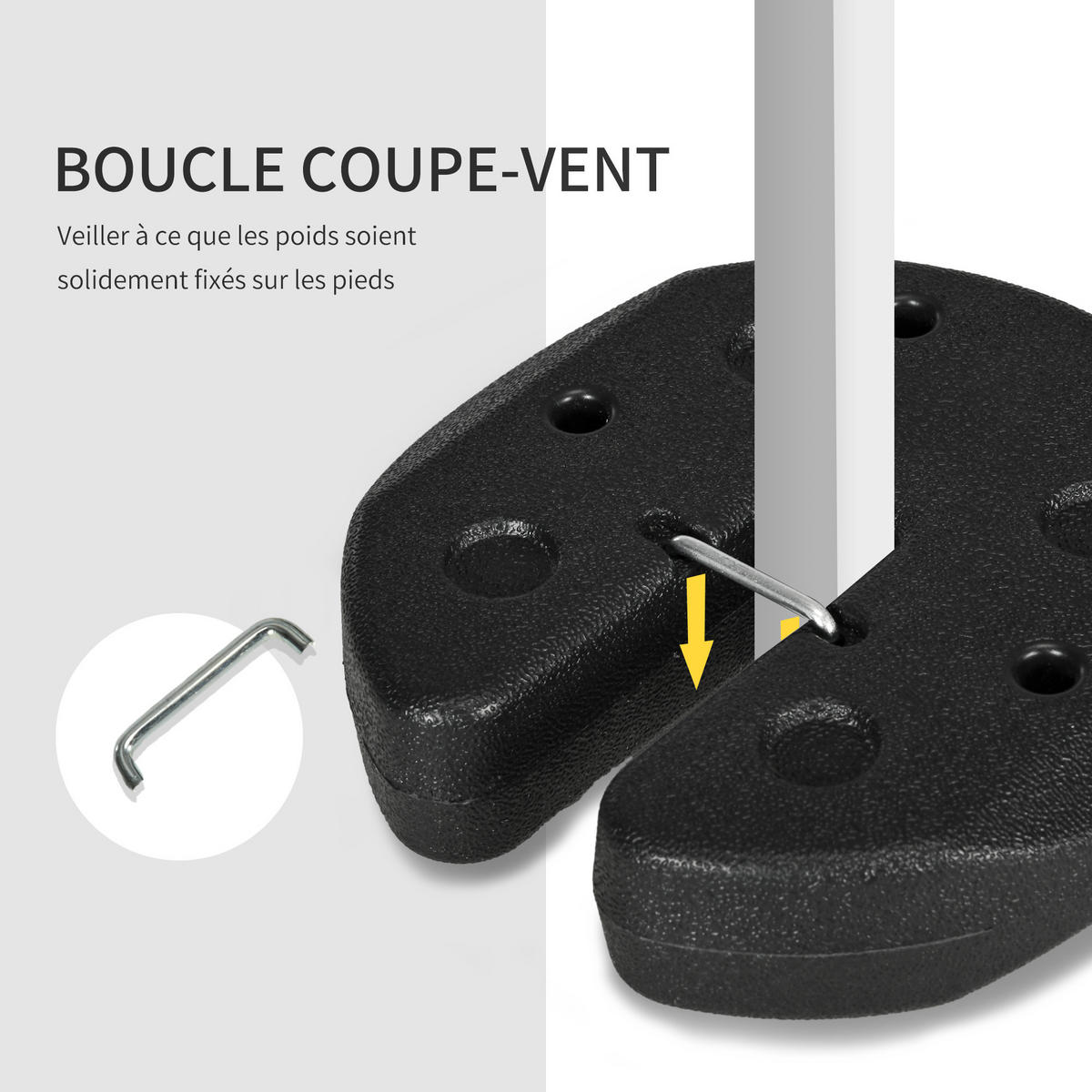 BESCHWERUNGSSET DE-12605 Ø22/5,5 cm 4er-Set 3 kg/Stück mit Stiften - Schwarz, Kunststoff (22/5.5/22cm) - ComfortXL