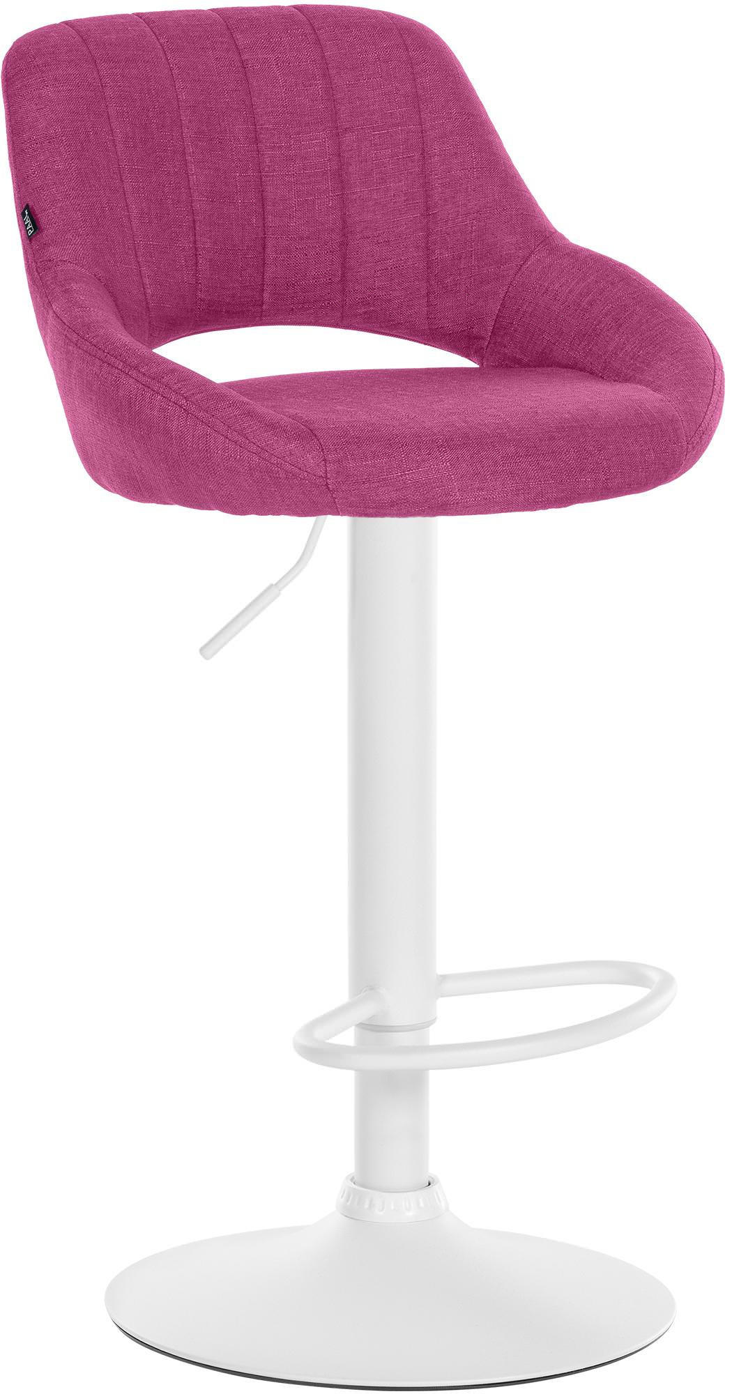 BARHOCKER Stoff lila - Lila/Weiß, Textil/Metall (46.5/85/48cm) - CLP