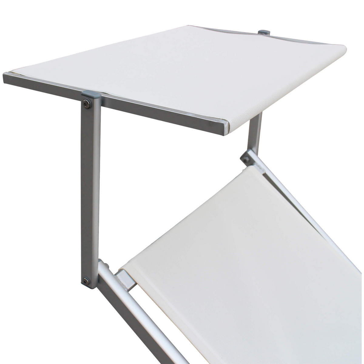 SONNENLIEGE Weiß 61/61/38 cm - Weiß, Metall (61/38/61cm) - Mobili Rebecca