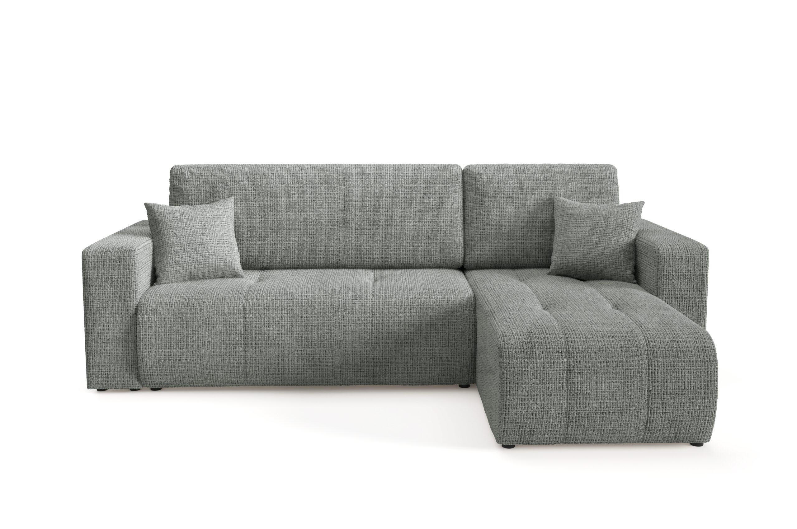 ECKSOFA mit Schlaffunktion Grau Anthrazit - Grau, Textil (244/145cm) - Furnisell