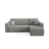 ECKSOFA mit Schlaffunktion Grau Anthrazit - Grau, Textil (244/145cm) - Furnisell