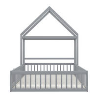 HAUSBETT 140/200 cm Grau - Grau, Holz - Raumix