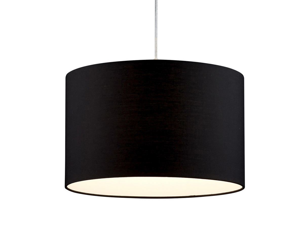 LED-PENDELLEUCHTE Ø40cm, Stoff Lampenschirm Schwarz - Schwarz, Textil (40/40/150cm) - meineWunschleuchte