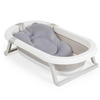 BABYBADEWANNE Palma faltbar grau 3-teilig Badekissen Schwamm Ablaufloch Stöpsel - Grau, Kunststoff (42/74cm) - Moni