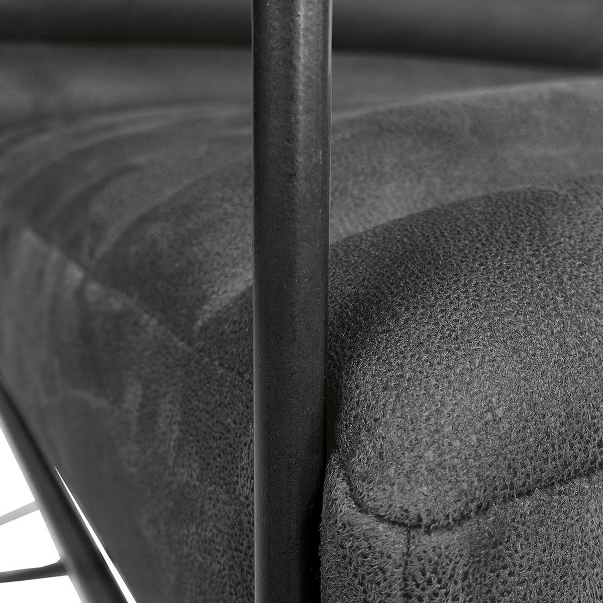 SESSEL - Antiklederlook - Dunkelgrau, Textil (63/81/78cm) - home24