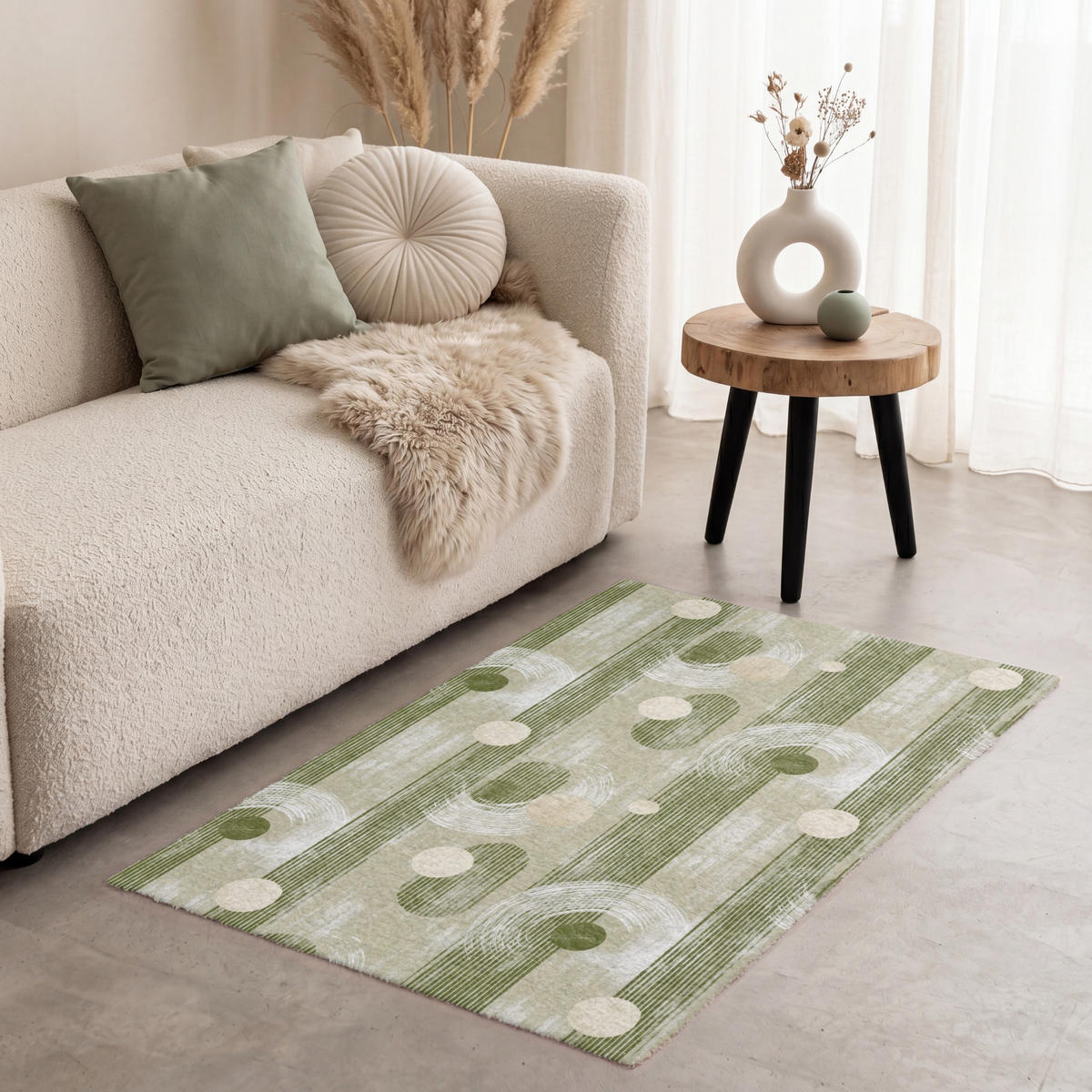KOBERCE - Umelecké - Moderné - Zelené - 80x120 cm - olivovozelená, textil/plast (80/0.4cm) - OnlyWow