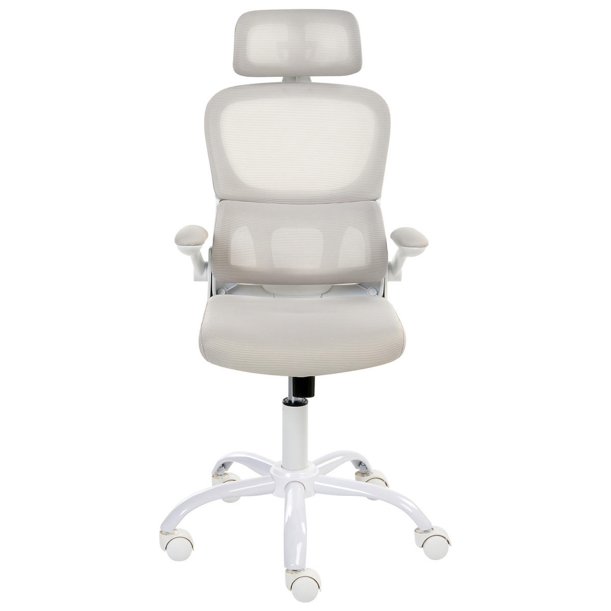 SCAUN DE BIROU bej Solis - bej, material textil (60/121/60cm) - Beliani