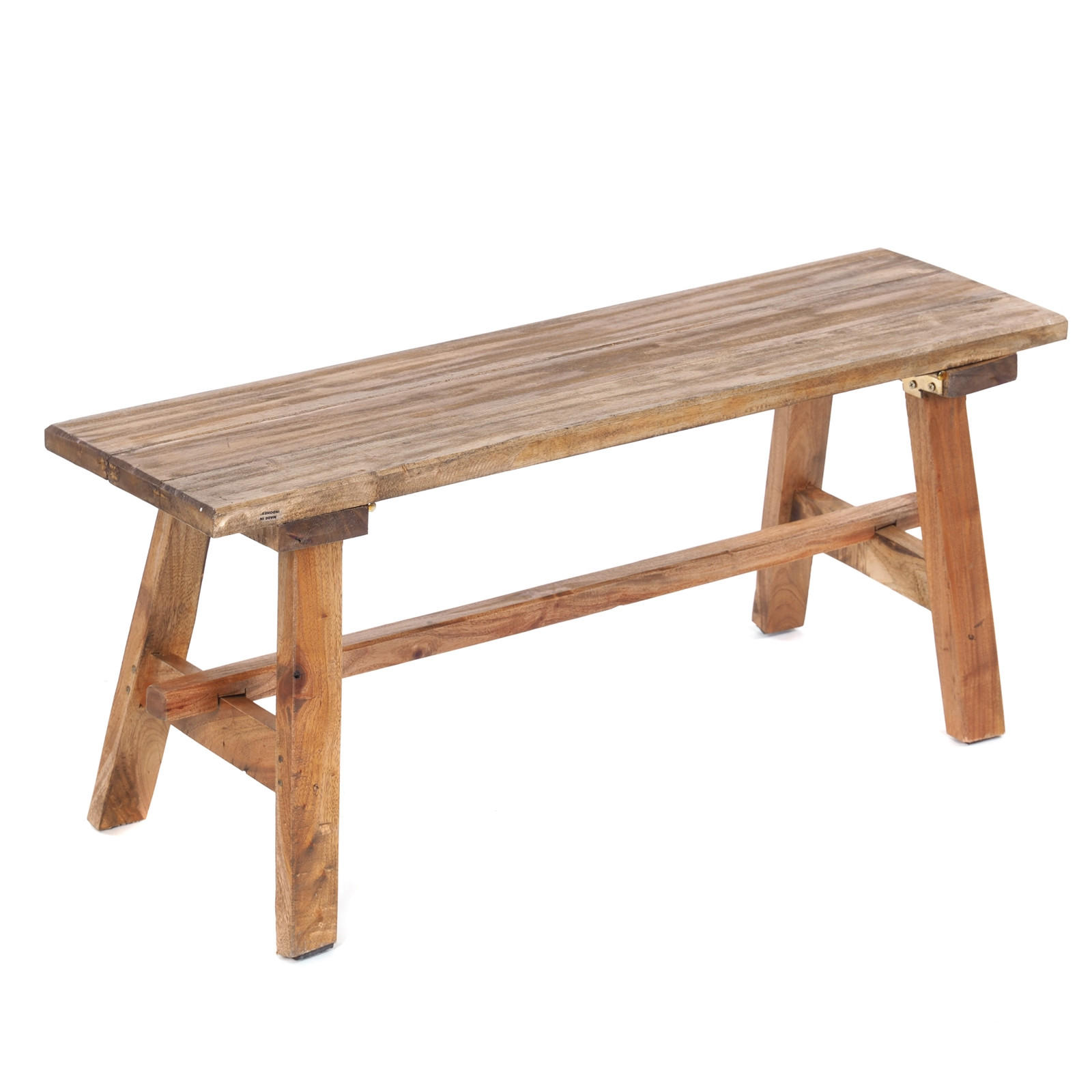 SITZBANK ANZIO 90 Mahagoni Massivholz, zusammenklappbar 01 natur-vintage - Naturfarben, Holz (90/39/26cm) - DESIGN DELIGHTS