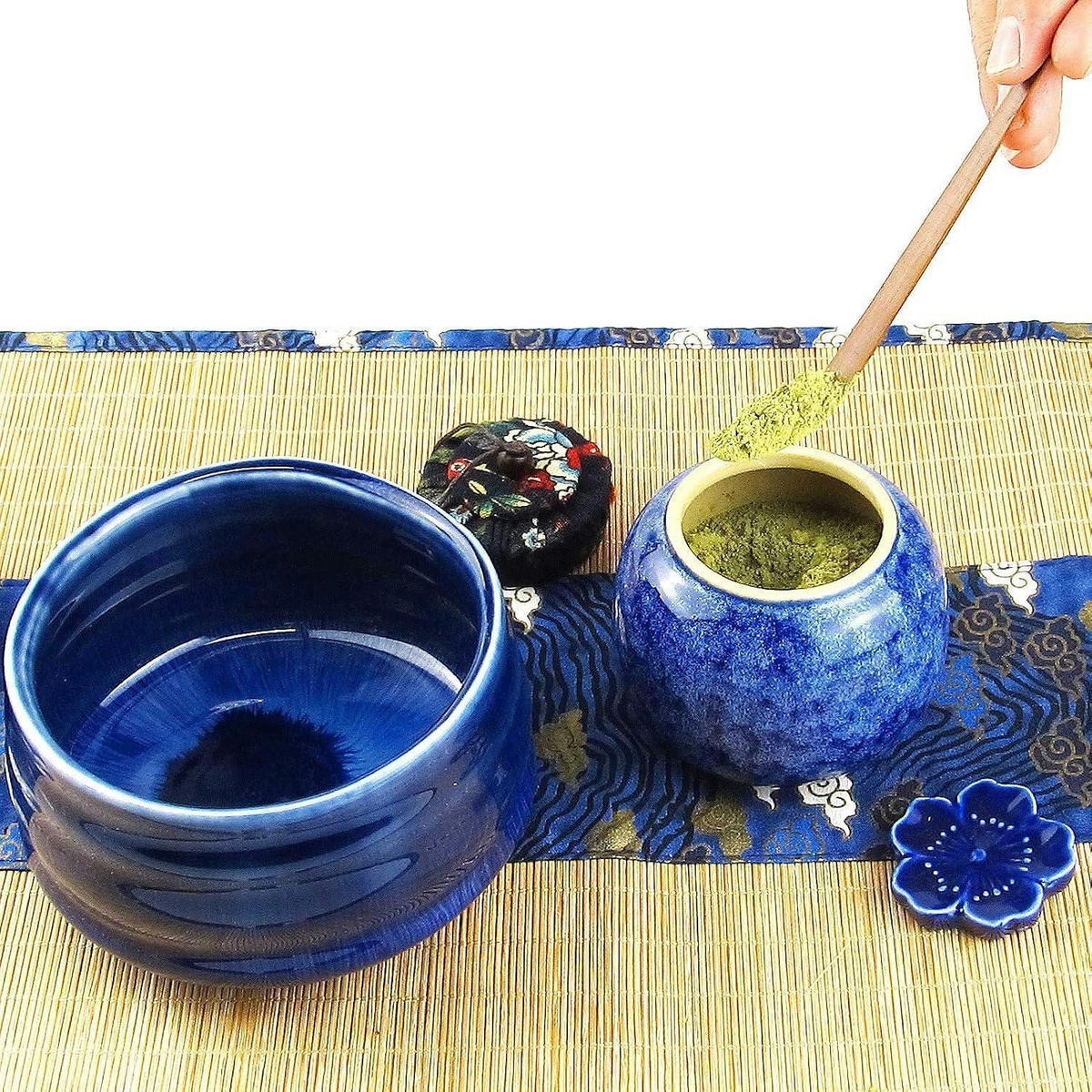 MATCHA-TEESET 12-teiliges Set Keramik Bambus - Braun, Keramik (20/10/30cm)