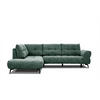ECKSOFA SALVINI 5-Sitzer, smaragdgrün - Smaragdgrün/Schwarz, Holzwerkstoff/Textil (158/292cm) - Courtois Laville