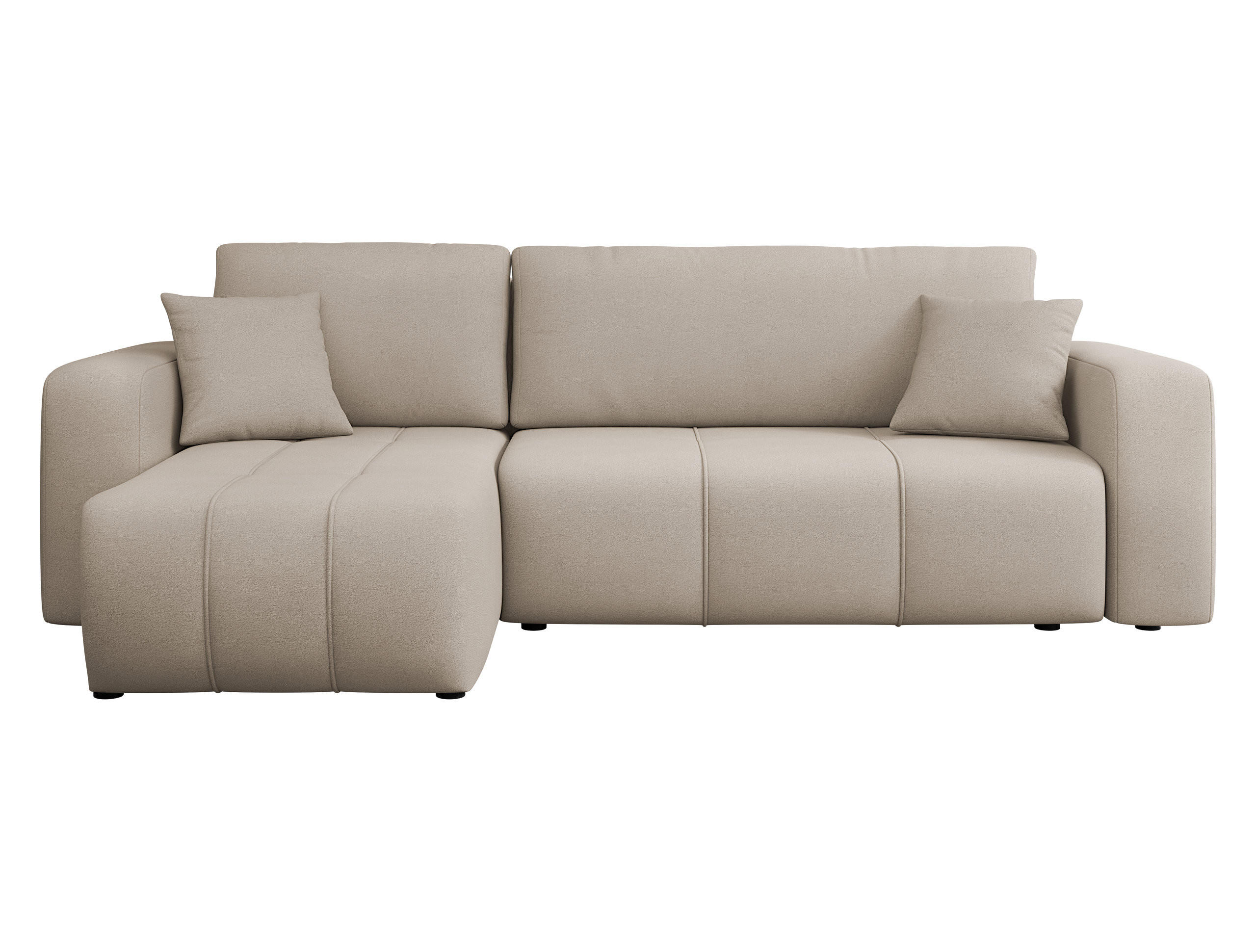 Mirjan24 Ecksofa Beige 244x145 cm
