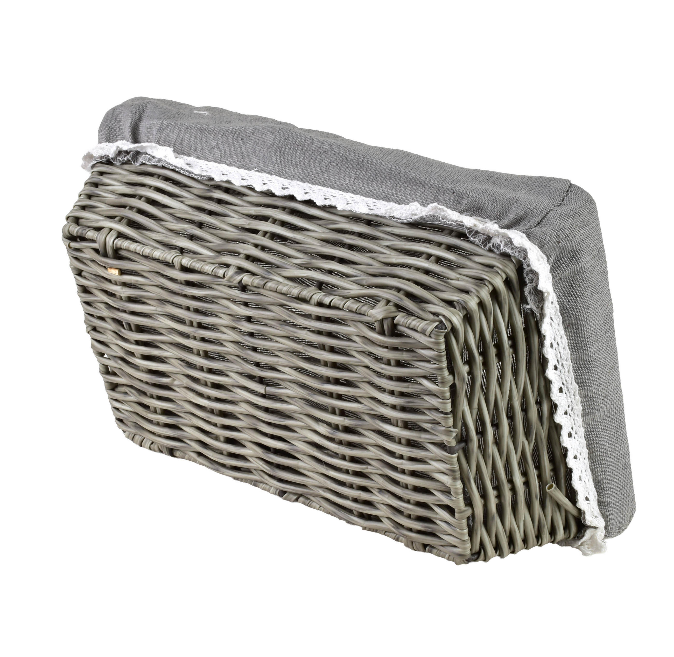 Thumbnail - Mondex Brotkorb, Grau, Kunststoff, 18x9x28 cm, Küchenzubehör, Brotkästen & -Körbe