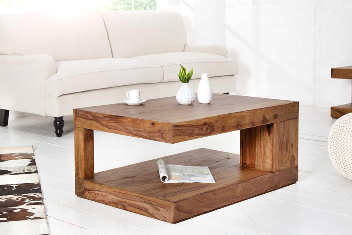 COUCHTISCH GIANT Sheesham rechteckig Natur 90cm - Braun, Holz (60/90/40cm) - riess-ambiente