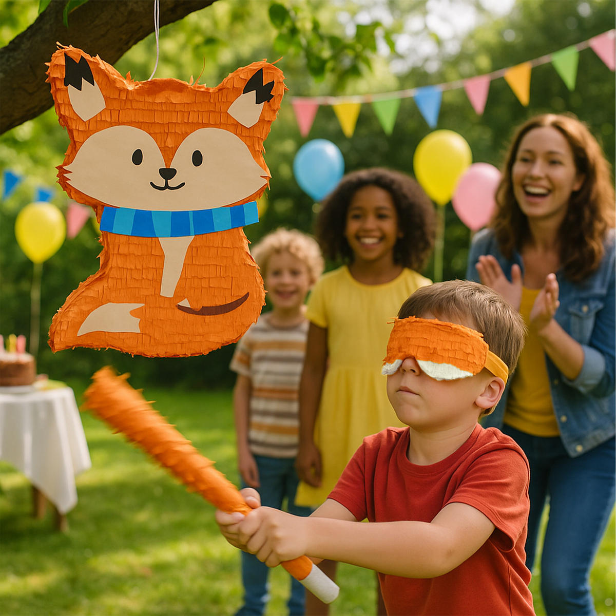 PINATA - Orange, Papier/Wellpappe (31/45/9cm) - Relaxdays