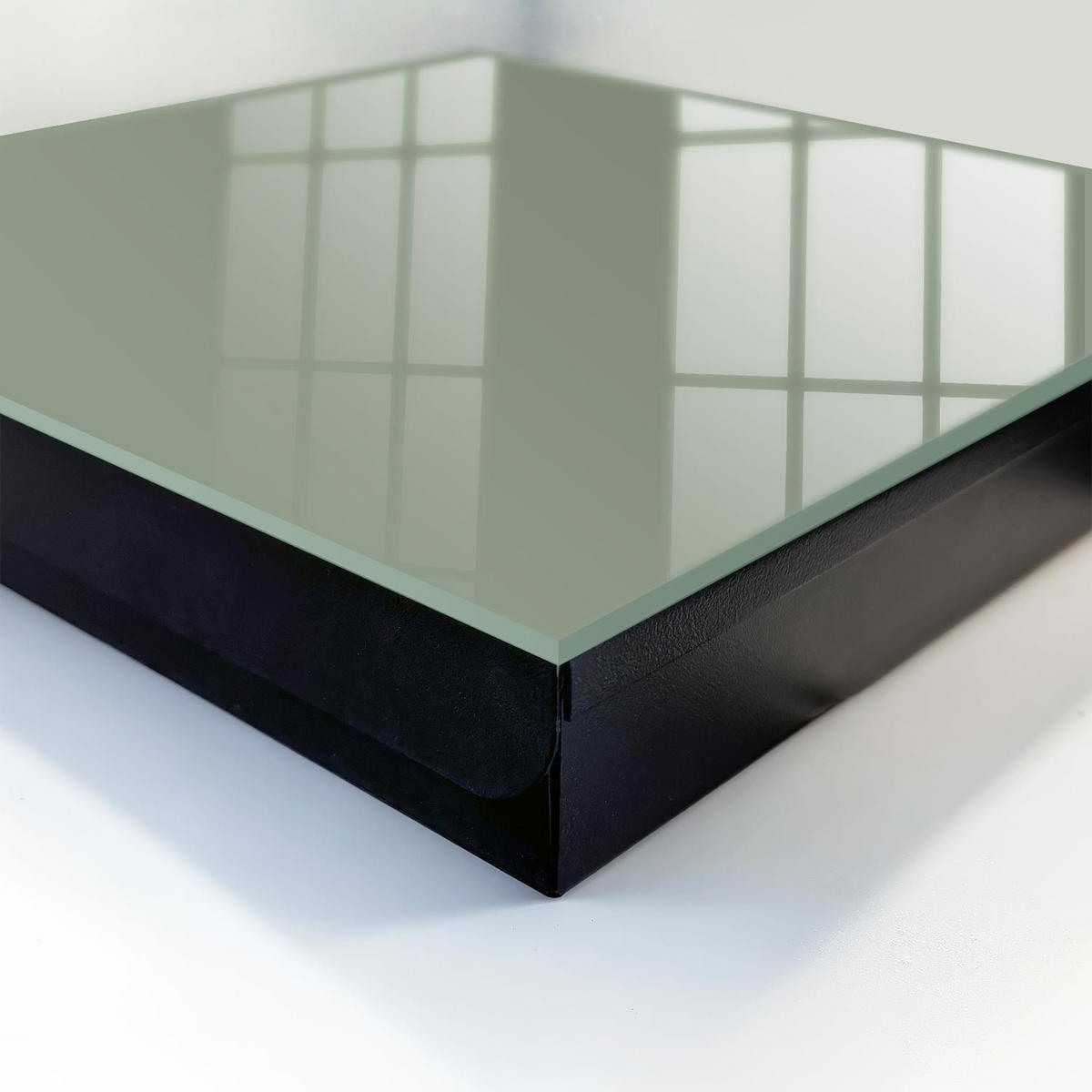 SCHLÜSSELBOX Schwarz 30x30 cm- Türöffnung nach rechts - Salbei - Grün, Metall (30/30/5cm) - TULUP