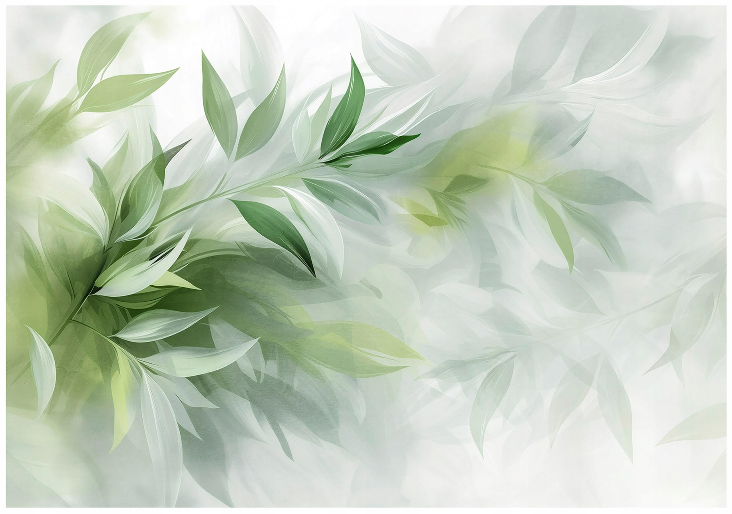 FOTOTAPETE Blätter Abstrakt Grün 312x219 cm - Multicolor, Textil (312/219cm) - Wallarena