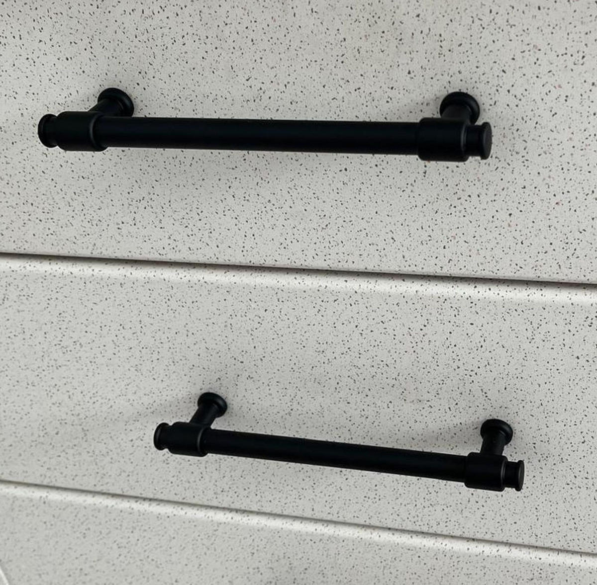 MÖBELGRIFF BA 192mm, Küchengriff Schwarz matt, Schrankgriff modern - Schwarz, Metall (1.2/3/22.2cm)