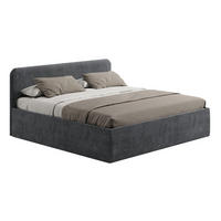 POSLTERBETT mit Kaltschaummatratze 200x200 cm in Anthrazit - Anthrazit, Holzwerkstoff/Textil (200/200cm) - Home Collective