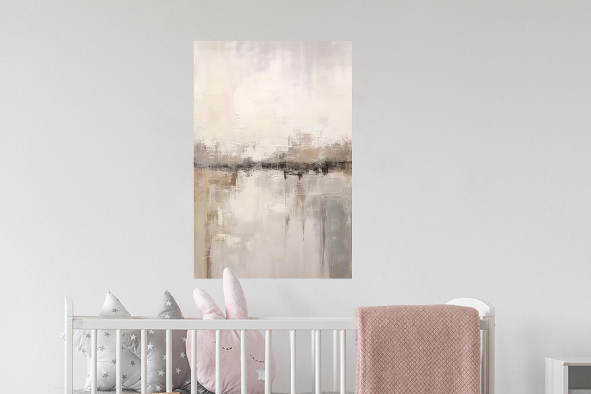 WANDTATTOO Moderne Kunst - Abstrakt - Beige 40x60 cm - Beige, Kunststoff (40/60/0.1cm) - MuchoWow