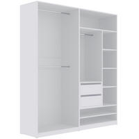 OFFENER-KLEIDERSCHRANK TRES C/B Weiß 190/206/51 cm - Weiß, Holzwerkstoff (190/206/51cm) - Marmex Möbel