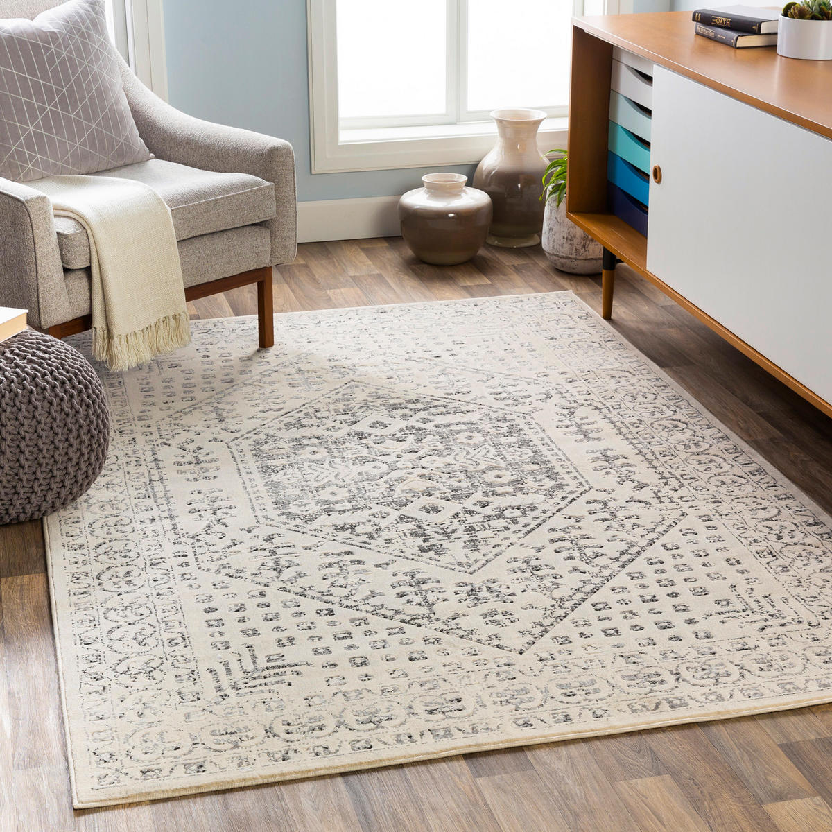 VINTAGE-TEPPICH 160/220 cm Beige - Beige, Naturmaterialien/Textil (80/220cm) - LIVABLISS