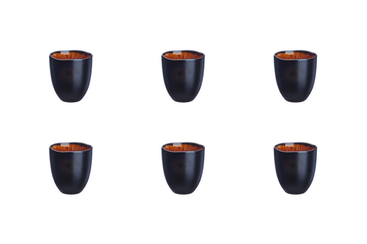 BECHER Iris 150ml - 6er-Set - Wildbraun - Braun, Keramik (0.15L) - Björn