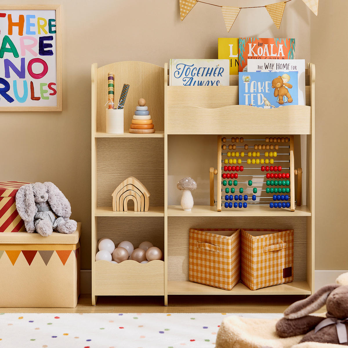 KINDERREGAL Natur - Naturfarben, Holzwerkstoff (91/100/30cm) - SoBuy