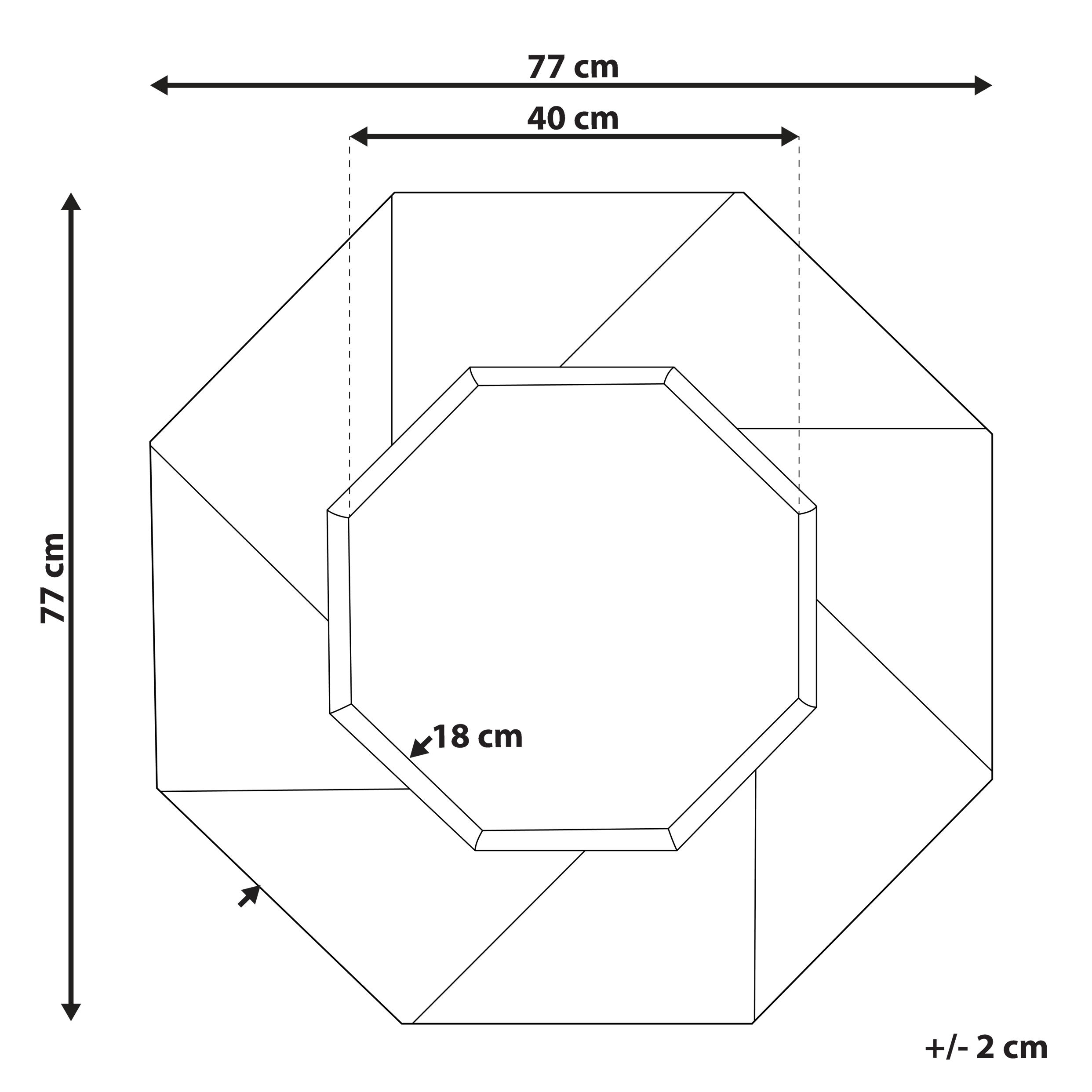 Thumbnail - Beliani Wandspiegel, Dunkelbraun, Hellbraun, Mehrfarbig, Holz, Achteckig, 77x77x3 cm, Spiegel, Wandspiegel