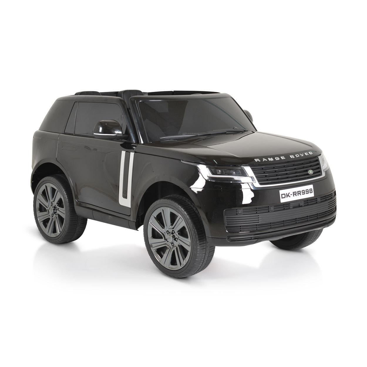 ELEKTROAUTO Range Rover SUV metallic schwarz SUV metallic Fernbedienung Gurt EVA-Reifen - Schwarz, Kunststoff (131/81/60cm) - Moni