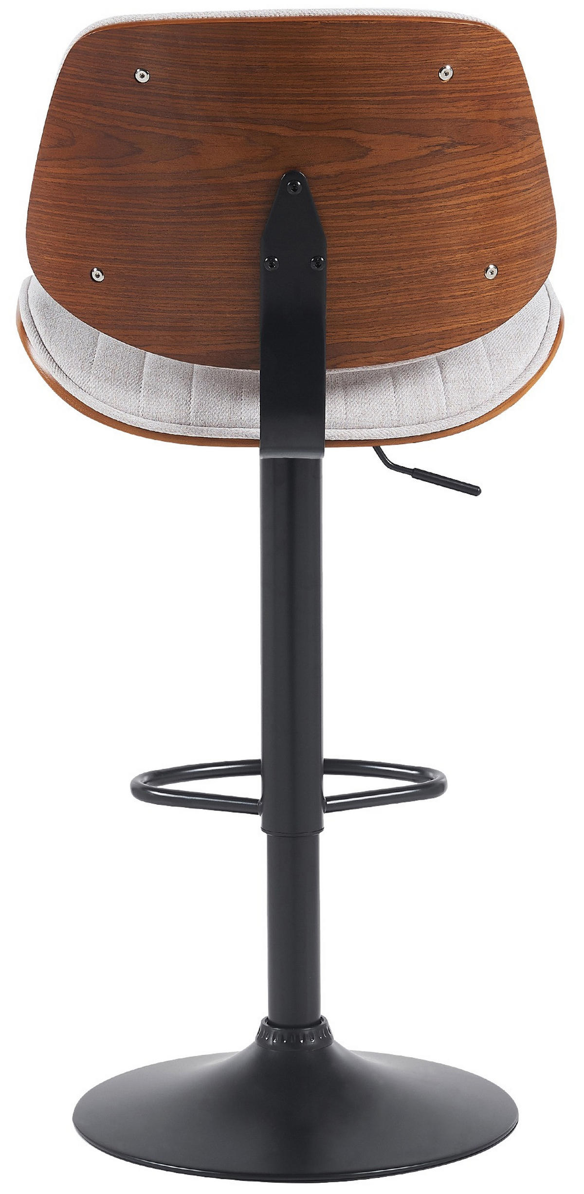 BARHOCKER 2er Set Losan Stoff Walnuss/creme Beige Dunkelbraun Schwarz - Beige, Textil/Metall (50/94/50cm) - DELUKE