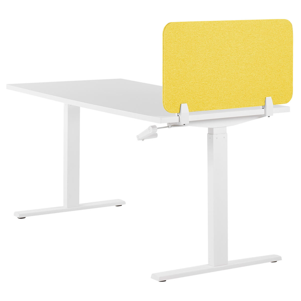 SCHREIBTISCHTRENNWAND 80 x 40 cm Gelb Wally - Gelb, Textil (80/40/2cm) - Beliani