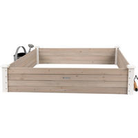 HOCHBEET-UMRANDUNG aus Holz für Garten, quadratisch - Weiß, Holz (120/26.5/120cm) - WONDERMAKE