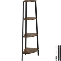 ECKREGAL Newbridge,inklusive Kippschutz, 34 x 34 x 125 cm,Industrial Holz dunkel, rustikal - Rostfarben, Holzwerkstoff (34/125/34cm) - tectake