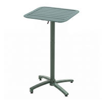 HOCHTISCH 60 x 60 cm, Dunkelgrünen - Grün, Metall (60/60/108cm) - Oviala