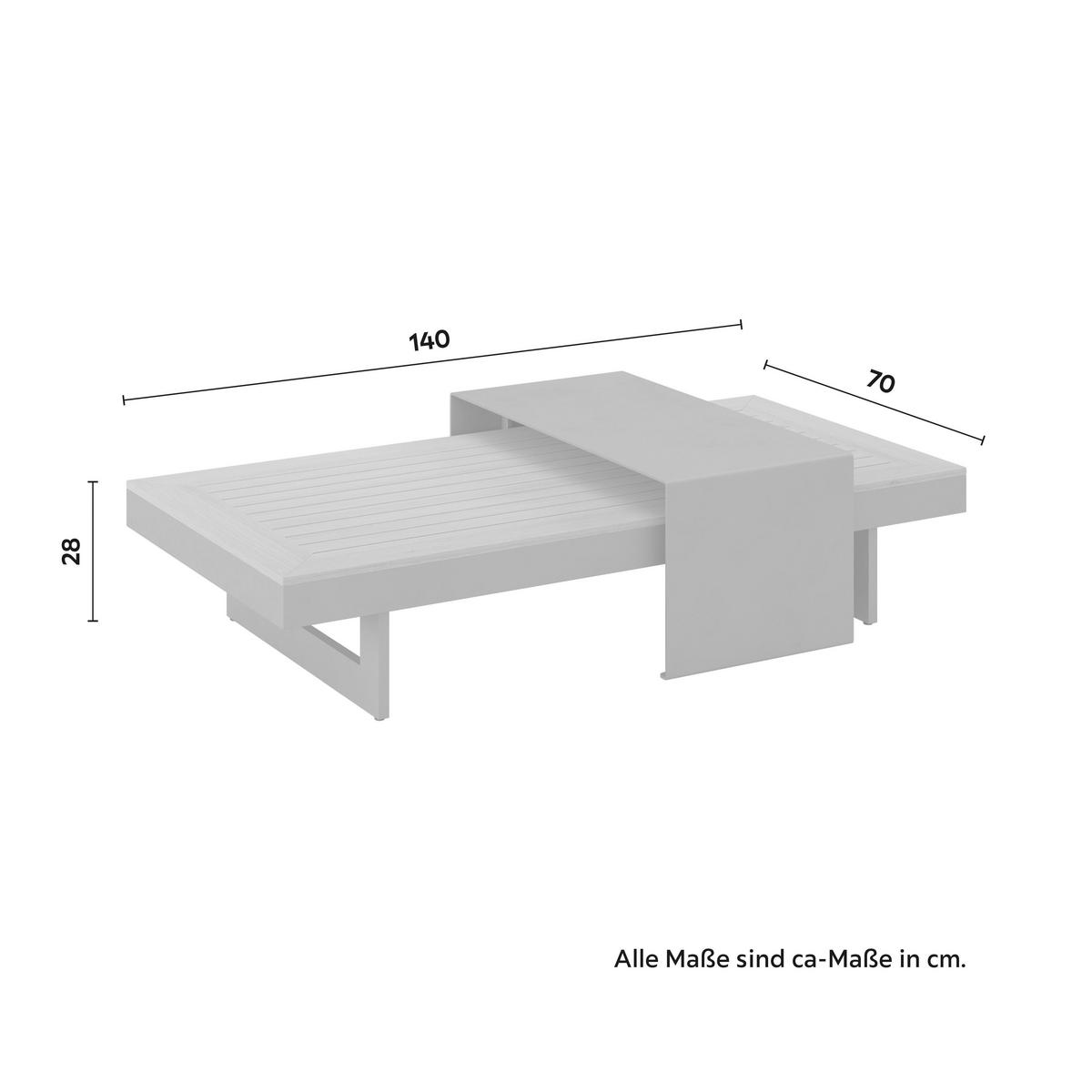 LOUNGEGARNITUR Sabrina Grau Metall/Outdoorstoff - Grau, Metall - Bessagi Garden
