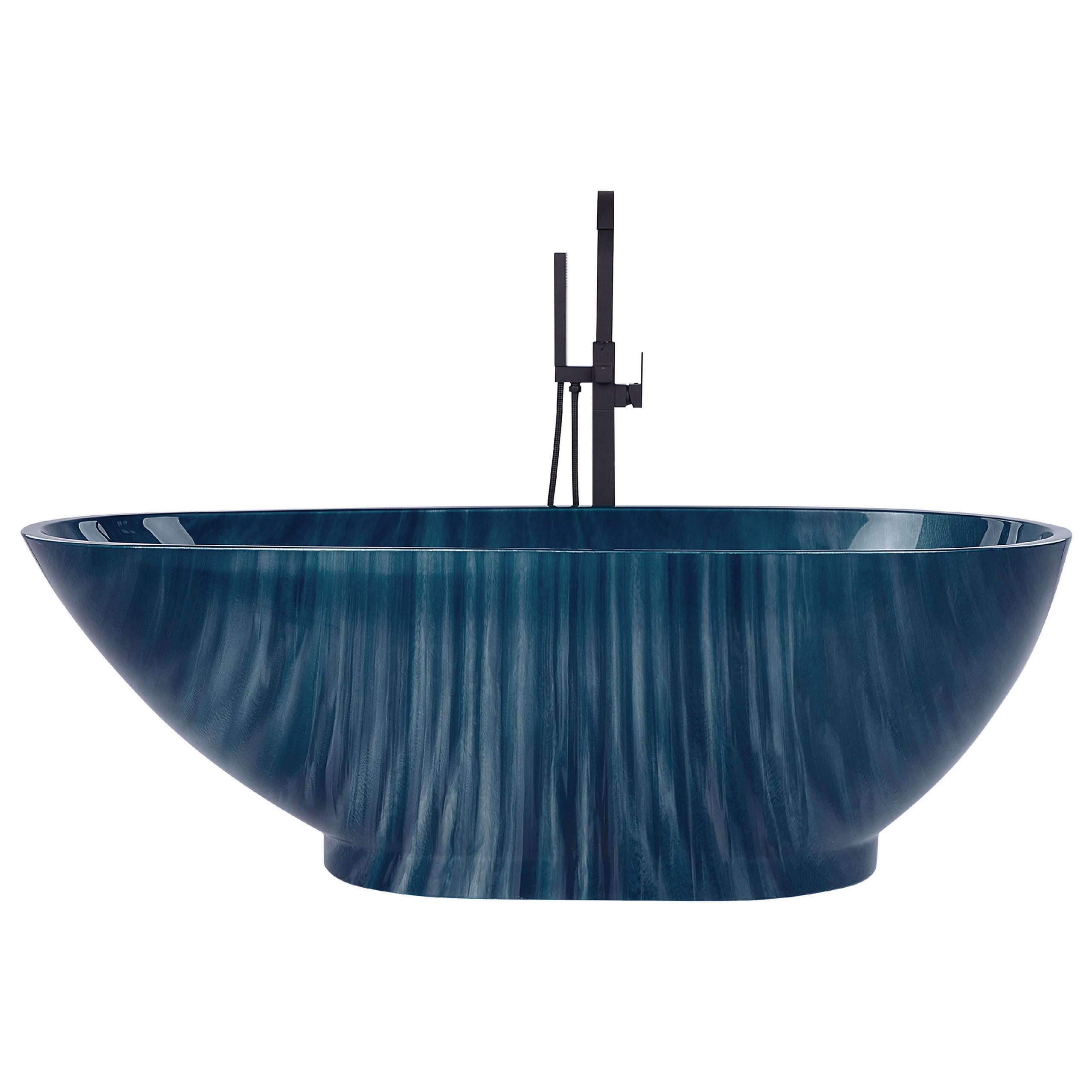 BADEWANNE FREISTEHEND 80x170x58 cm blau Rioja - Blau, Kunststoff (80/58/170cm) - Beliani