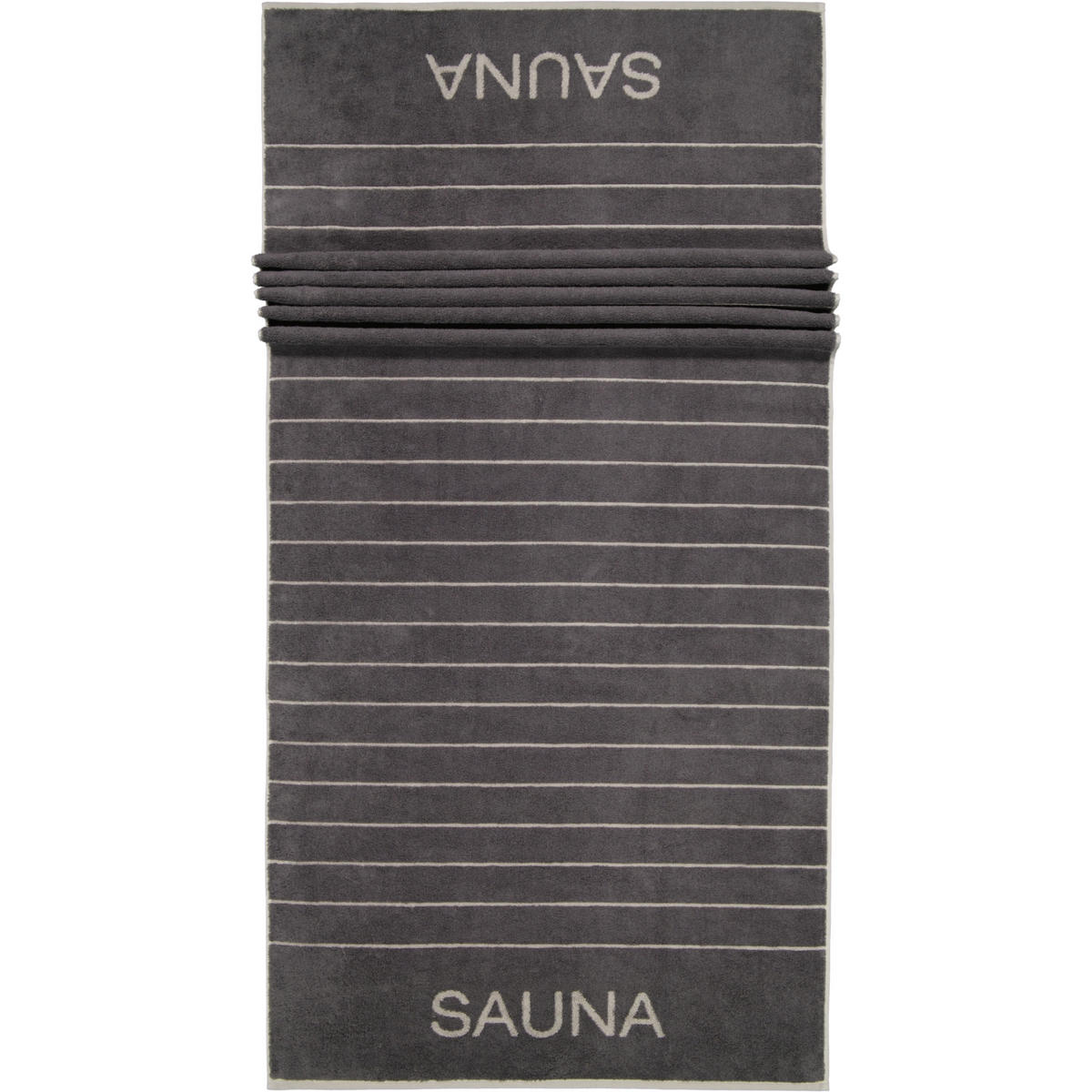 SAUNATÜCHER BALANCE DOUBLEFACE 6237 ANTHRAZIT - 73 - Grau, Textil (80/200cm) - Cawoe