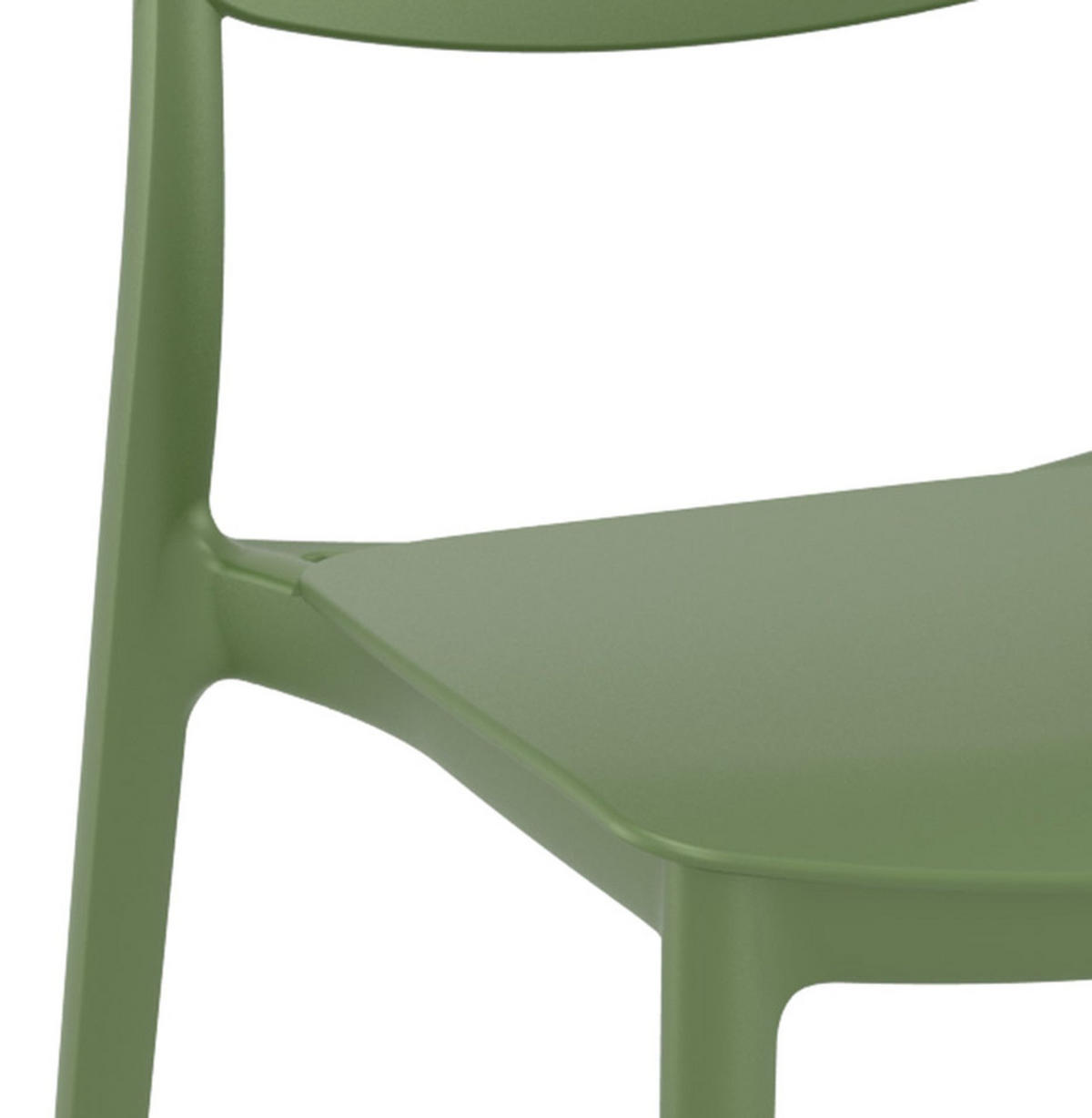 STUHL OMA grün - Olivgrün, Kunststoff (39/82/45cm) - Légia Home